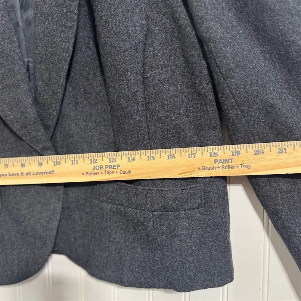 Vintage Pendleton Wool Blazer Jacket Charcoal Grey 14 Made‎ in USA Dark Academia